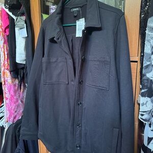 TORRID Fleece Shacket Black